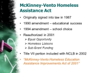 McKinney Vento Act: Knowing and Implementing the Law 